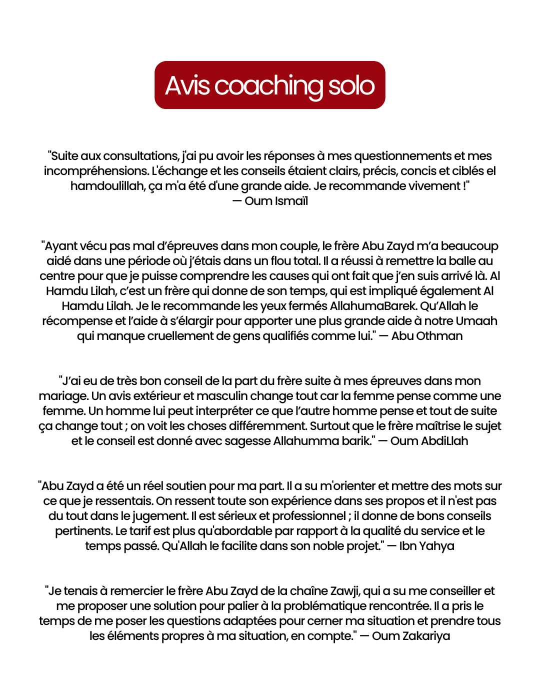 Coaching Solo