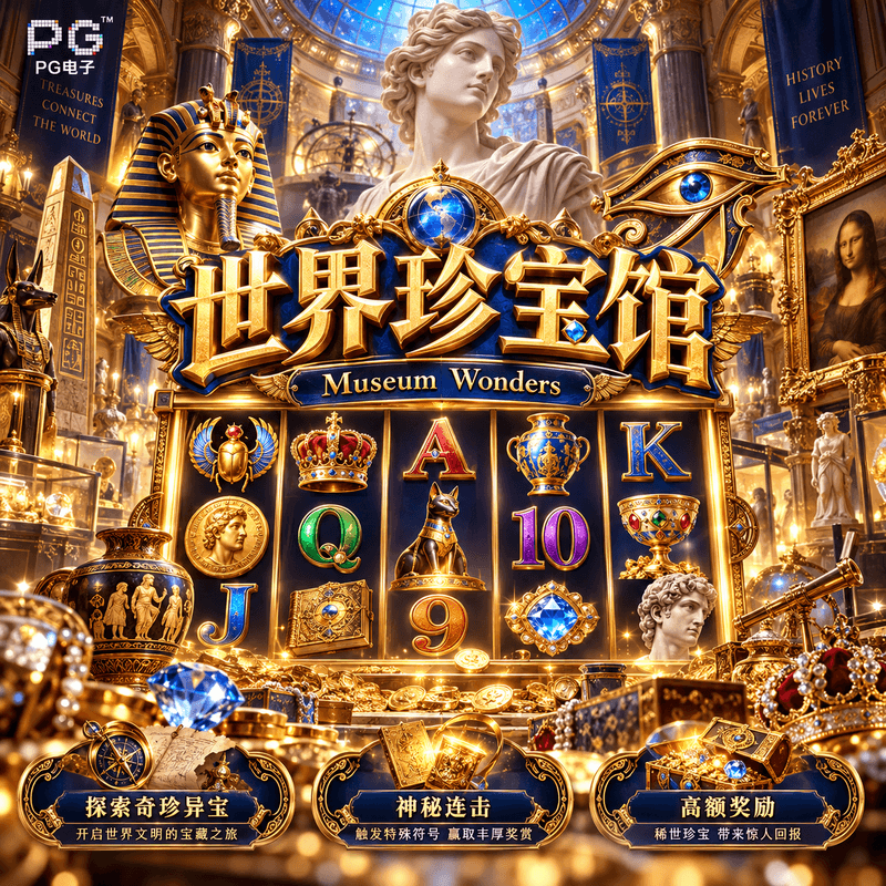 PG电子官网《世界珍宝馆|Museum Wonders》游戏主题图片 PG电子官网《世界珍宝馆|Museum Wonders》游戏主题图片