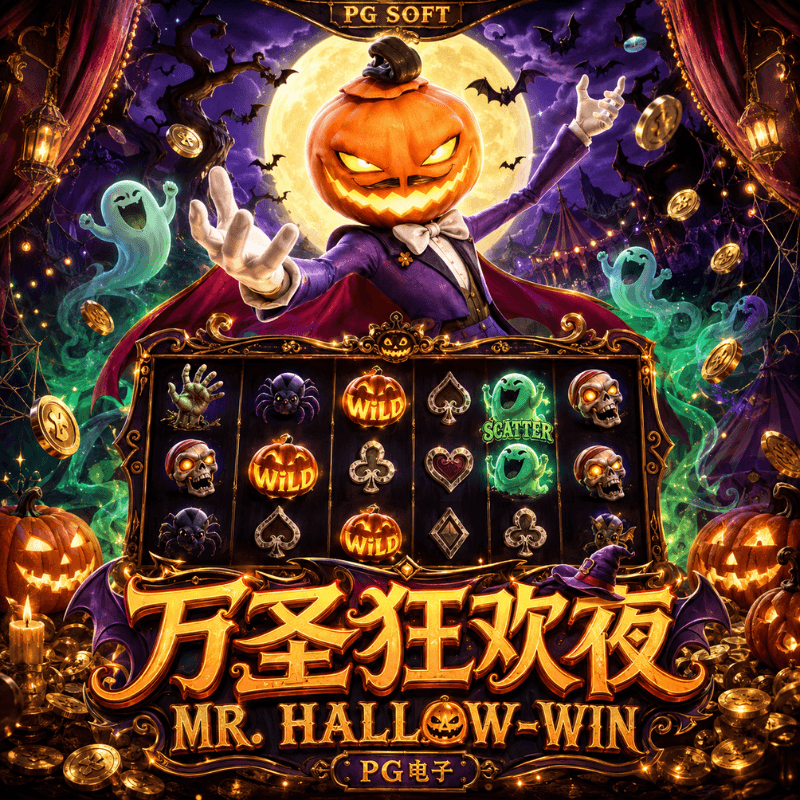 PG电子《万圣狂欢夜|Mr. Hallow-Win》游戏主题图片 PG电子《万圣狂欢夜|Mr. Hallow-Win》游戏主题图片