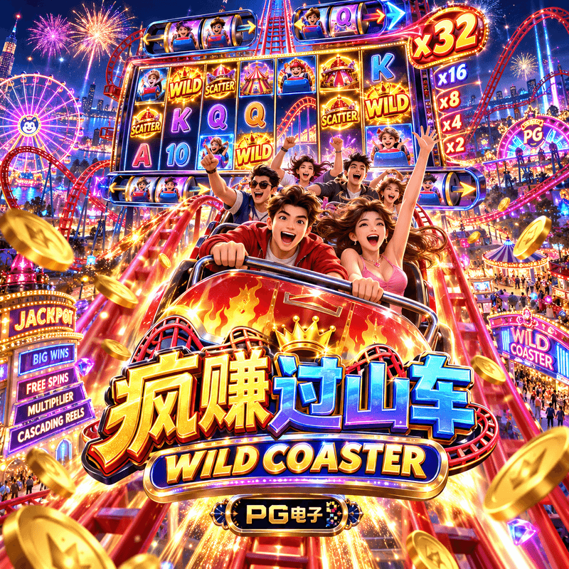 PG电子官网《疯赚过山车|Wild Coaster》游戏主题图片 PG电子官网《疯赚过山车|Wild Coaster》游戏主题图片