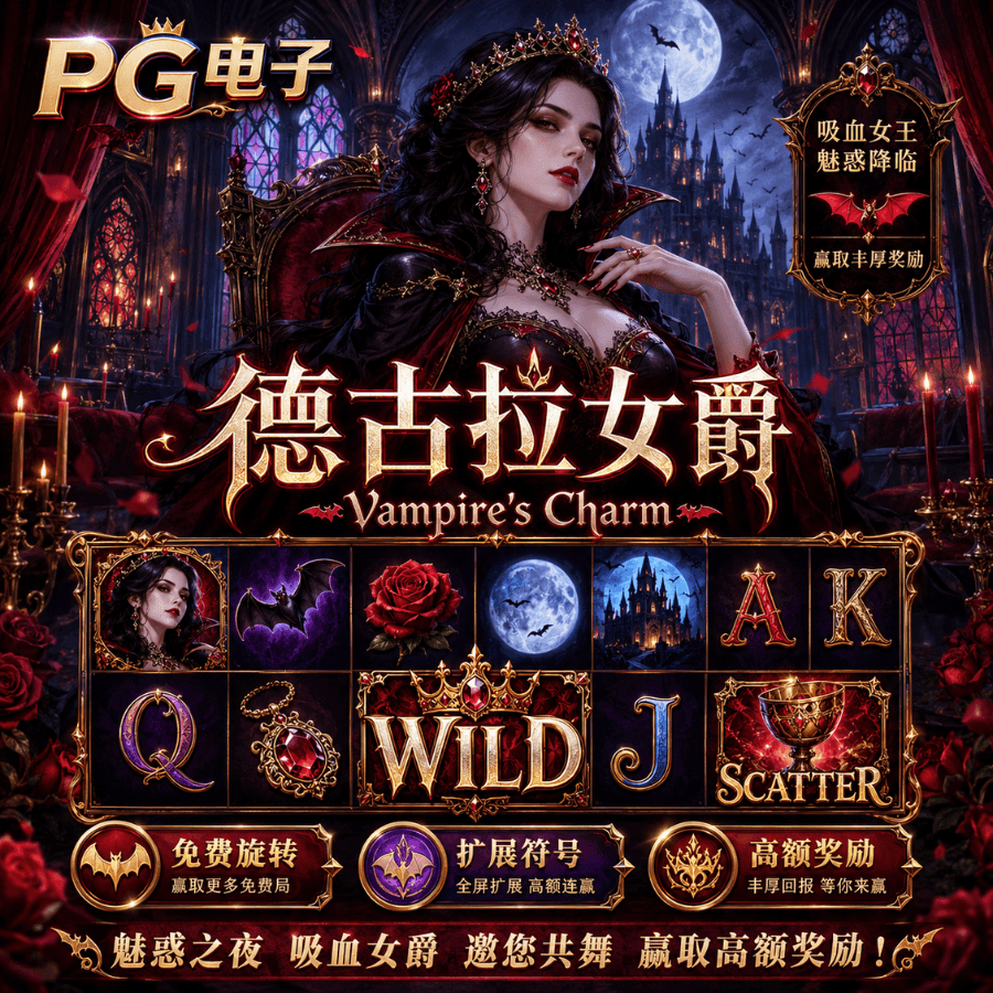 PG电子《德古拉女爵(Vampire's Charm) 》、PG电子官网、PG模拟器、PG电子试玩、PG试玩、PG电子模拟器 PG电子《德古拉女爵(Vampire's Charm) 》、PG电子官网、PG模拟器、PG电子试玩、PG试玩、PG电子模拟器