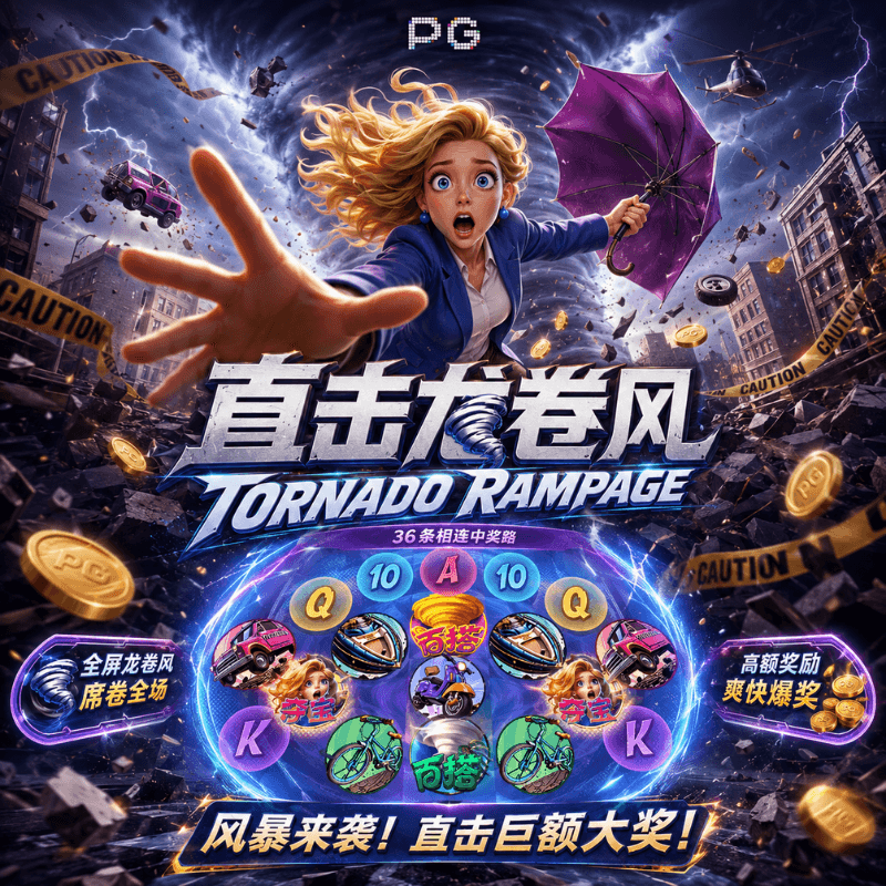 PG电子《直击龙卷风》Tornado Rampage 游戏主题图片 PG电子《直击龙卷风》Tornado Rampage 游戏主题图片