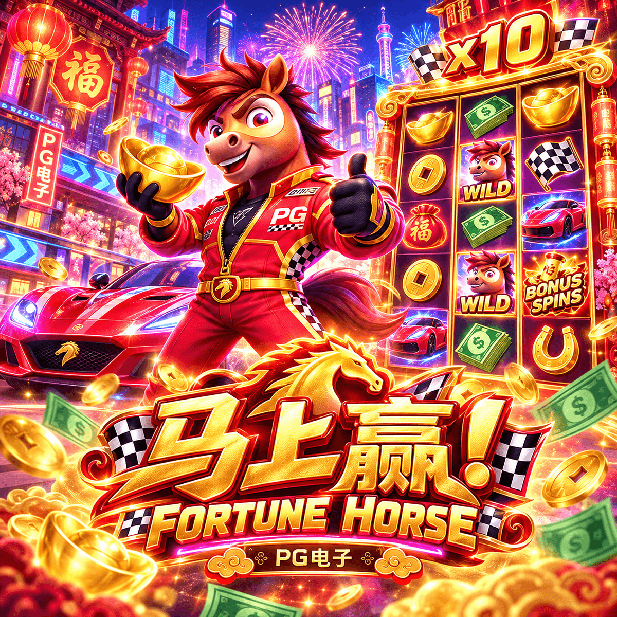 PG电子官网《马上赢!|Fortune Horse》游戏主题图片 PG电子官网《马上赢!|Fortune Horse》游戏主题图片