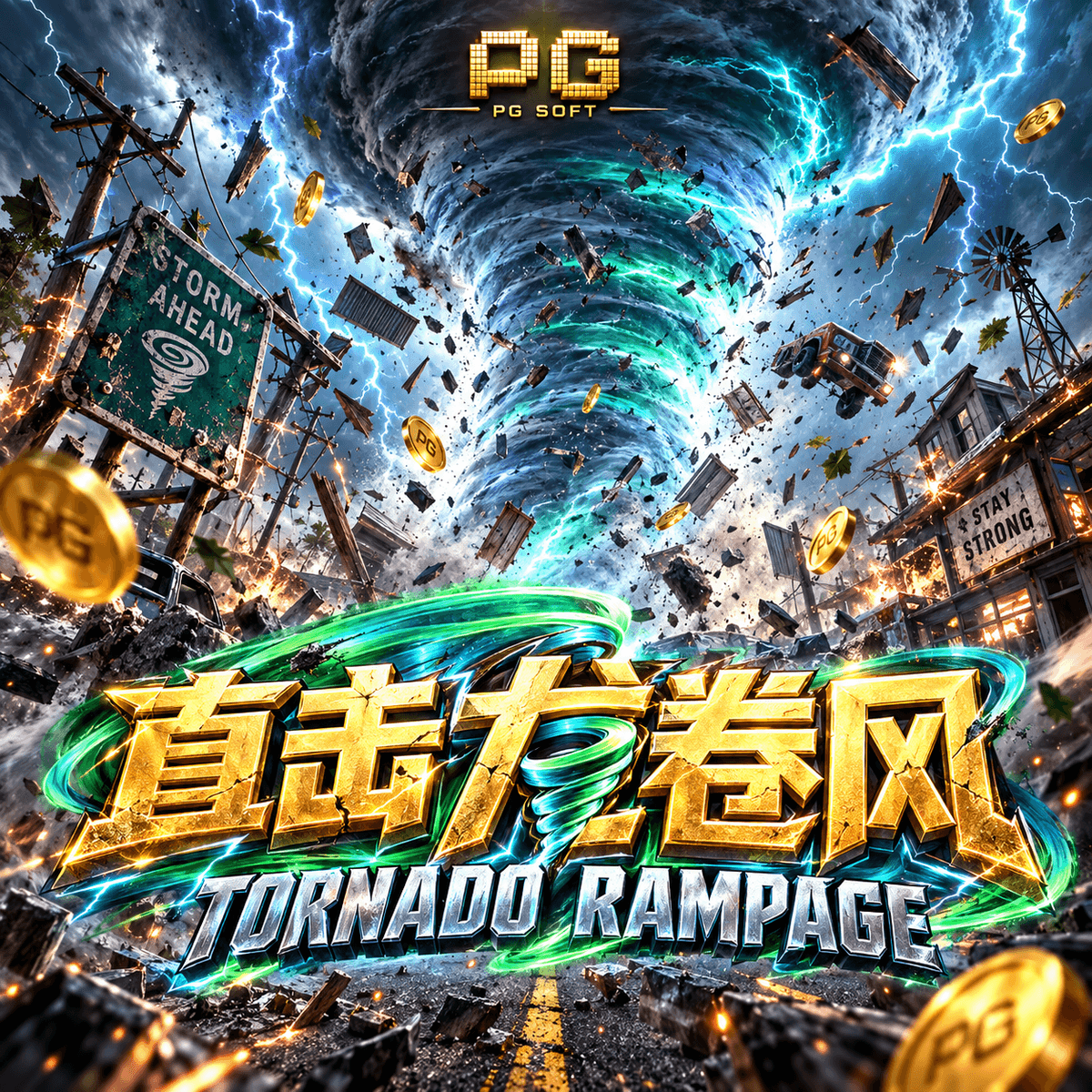 PG电子官网《直击龙卷风|Tornado Rampage》游戏主题图片 PG电子官网《直击龙卷风|Tornado Rampage》游戏主题图片