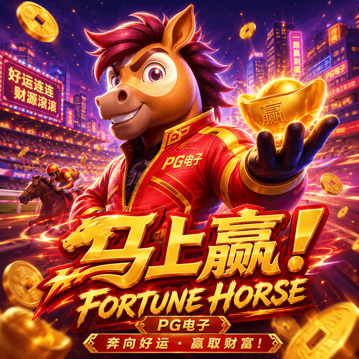 PG电子《马上赢!|Fortune Horse》游戏主题图片 PG电子《马上赢!|Fortune Horse》游戏主题图片