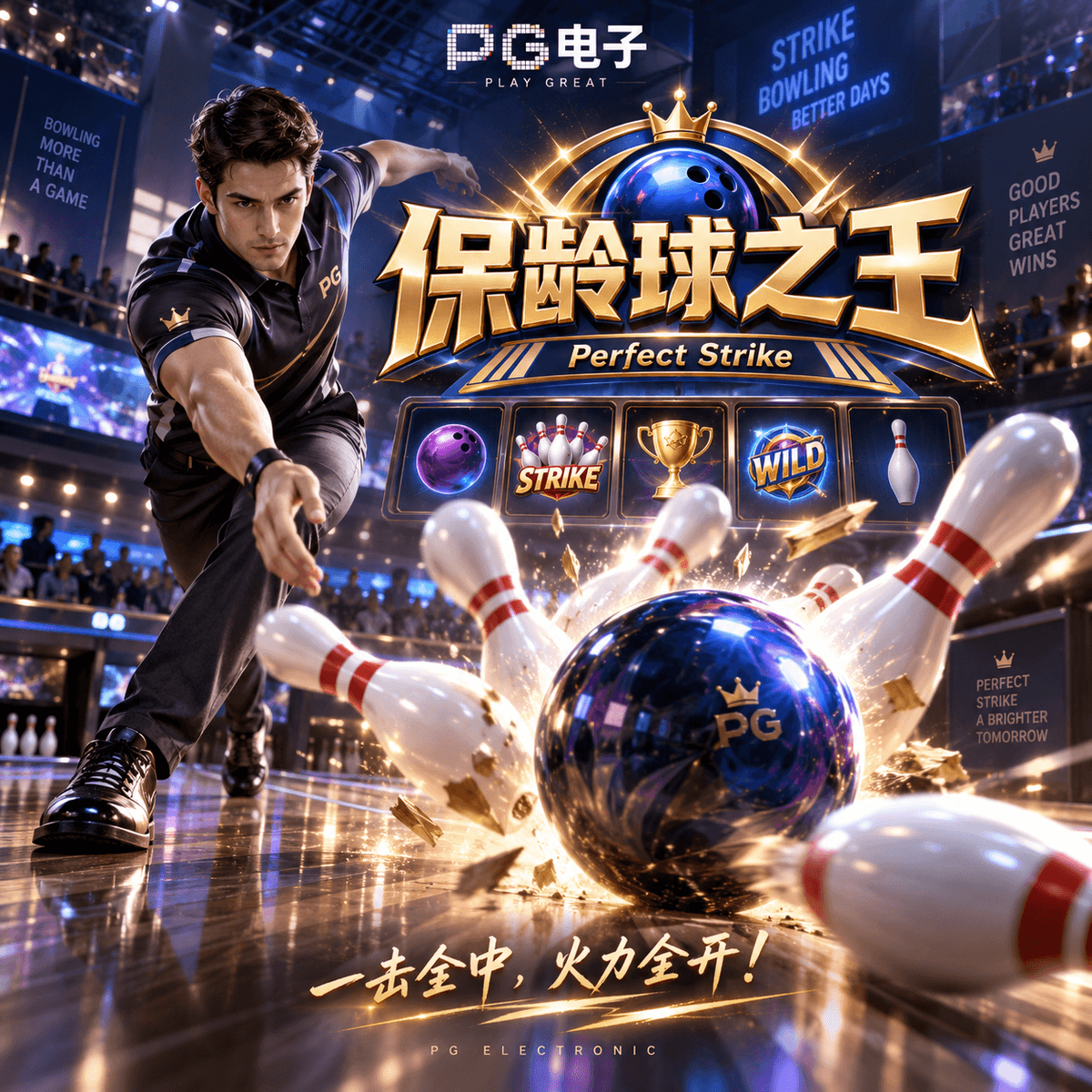 PG电子官网《保龄球之王|Perfect Strike》游戏主题图片 PG电子官网《保龄球之王|Perfect Strike》游戏主题图片