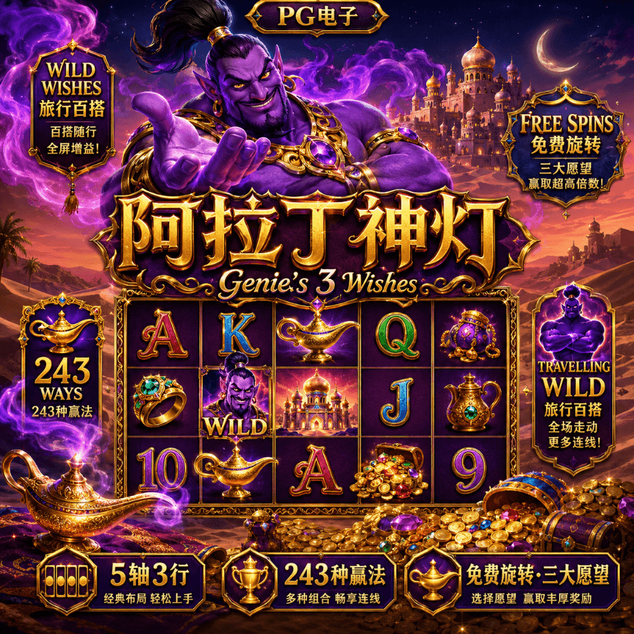 PG电子《阿拉丁神灯|Genie’s 3 Wishes》、PG电子官网、PG模拟器、PG电子试玩、PG试玩、PG电子模拟器 PG电子《阿拉丁神灯|Genie’s 3 Wishes》、PG电子官网、PG模拟器、PG电子试玩、PG试玩、PG电子模拟器