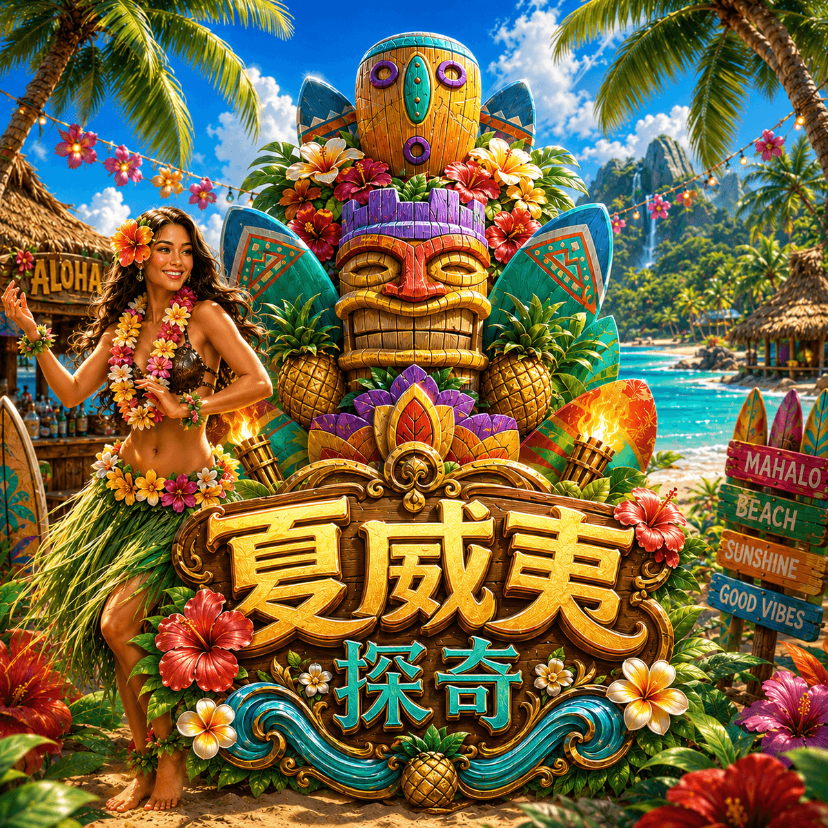 PG电子《夏威夷探奇》 Hawaiian Tiki。 PG电子《夏威夷探奇》 Hawaiian Tiki。