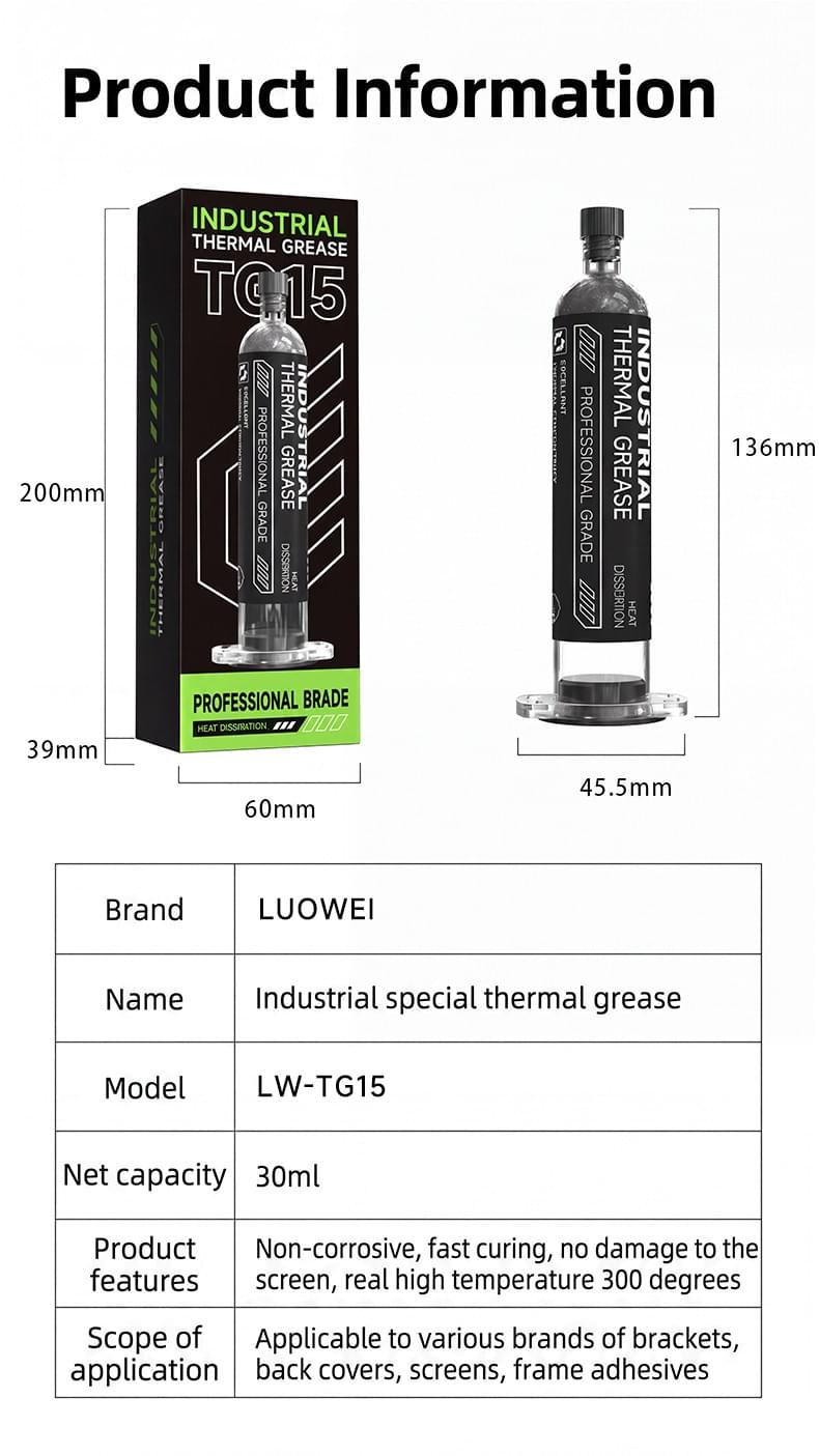 TG-15 Industrial grade - truly heat resistant to 300 degrees Celsius