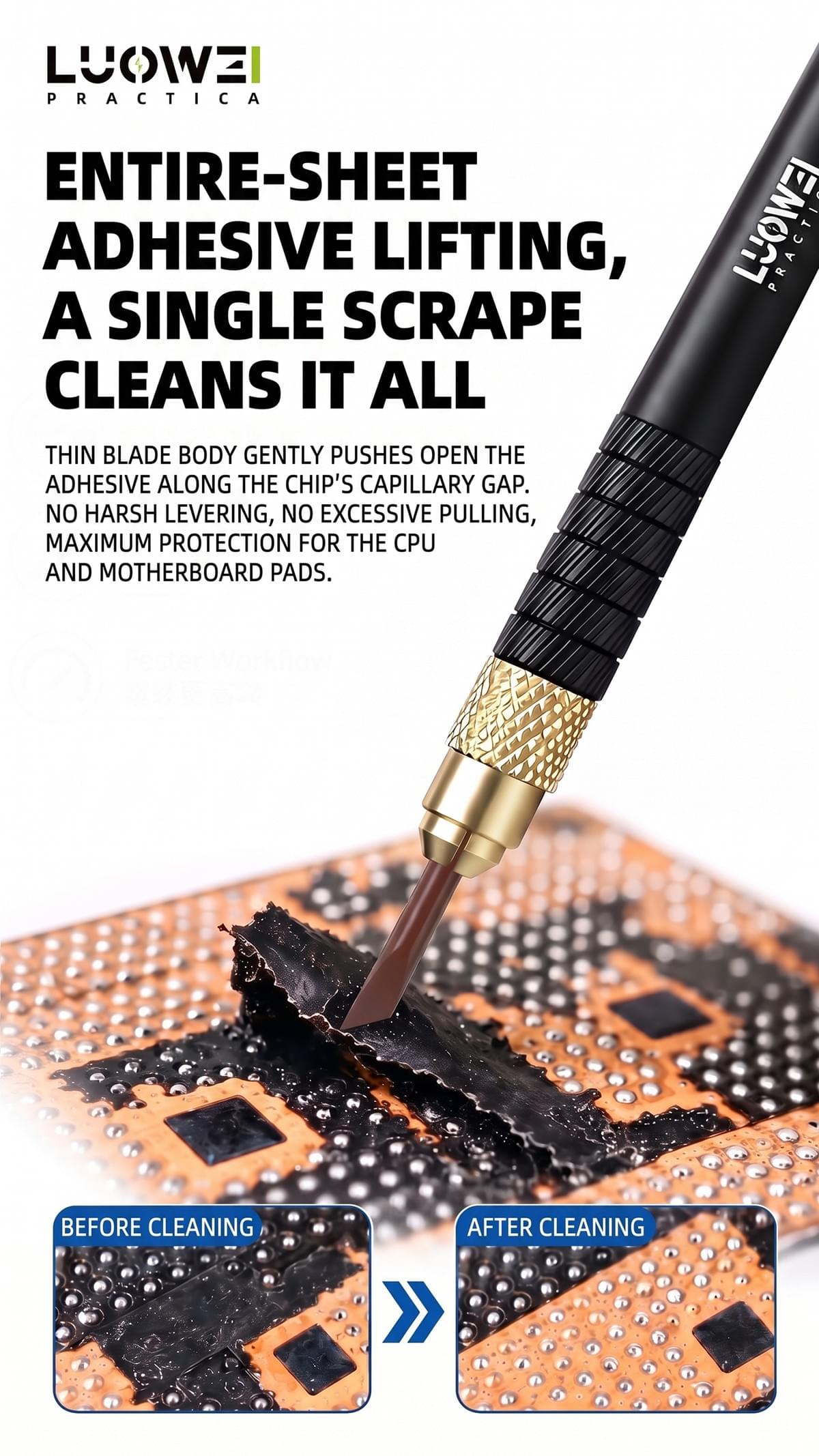 LW-K3 CPU-safe adhesive removal blade