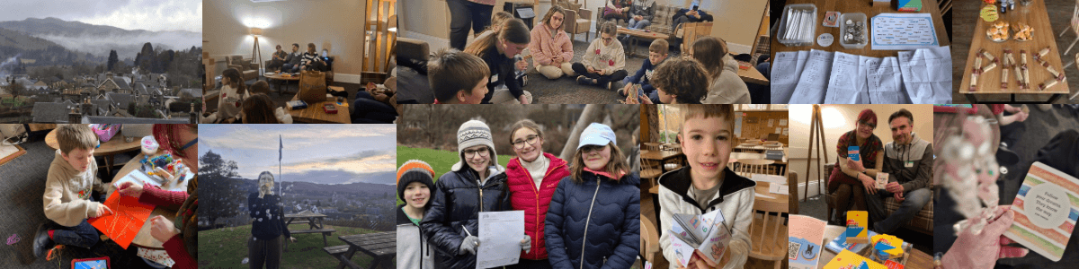 Natural woodland setting in Pitlochry, Scotland, with grass, moss, and fallen branches, reflecting the peaceful environment of a family weekend retreat with Parent Network Scotland. Natural woodland setting in Pitlochry, Scotland, with grass, moss, and fallen branches, reflecting the peaceful environment of a family weekend retreat with Parent Network Scotland.