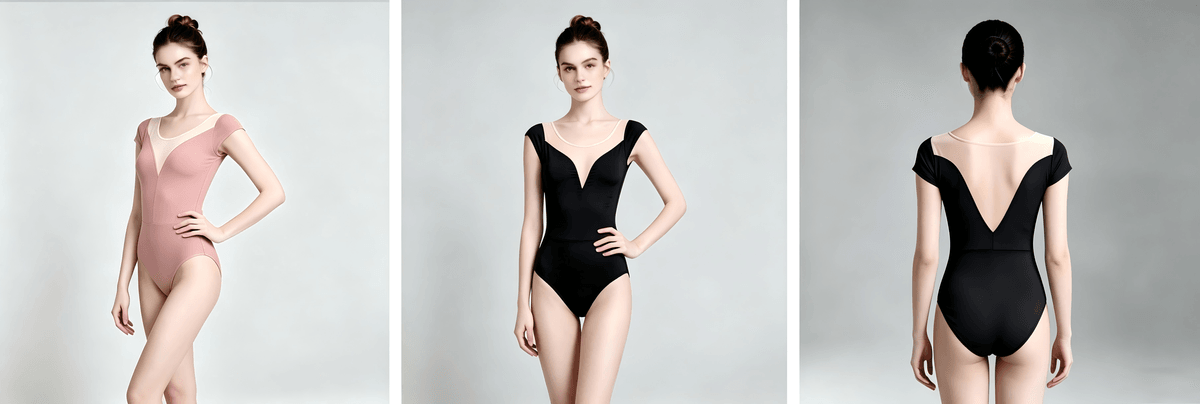 V - Front Short Sleeve Leotard V - Front Short Sleeve Leotard
