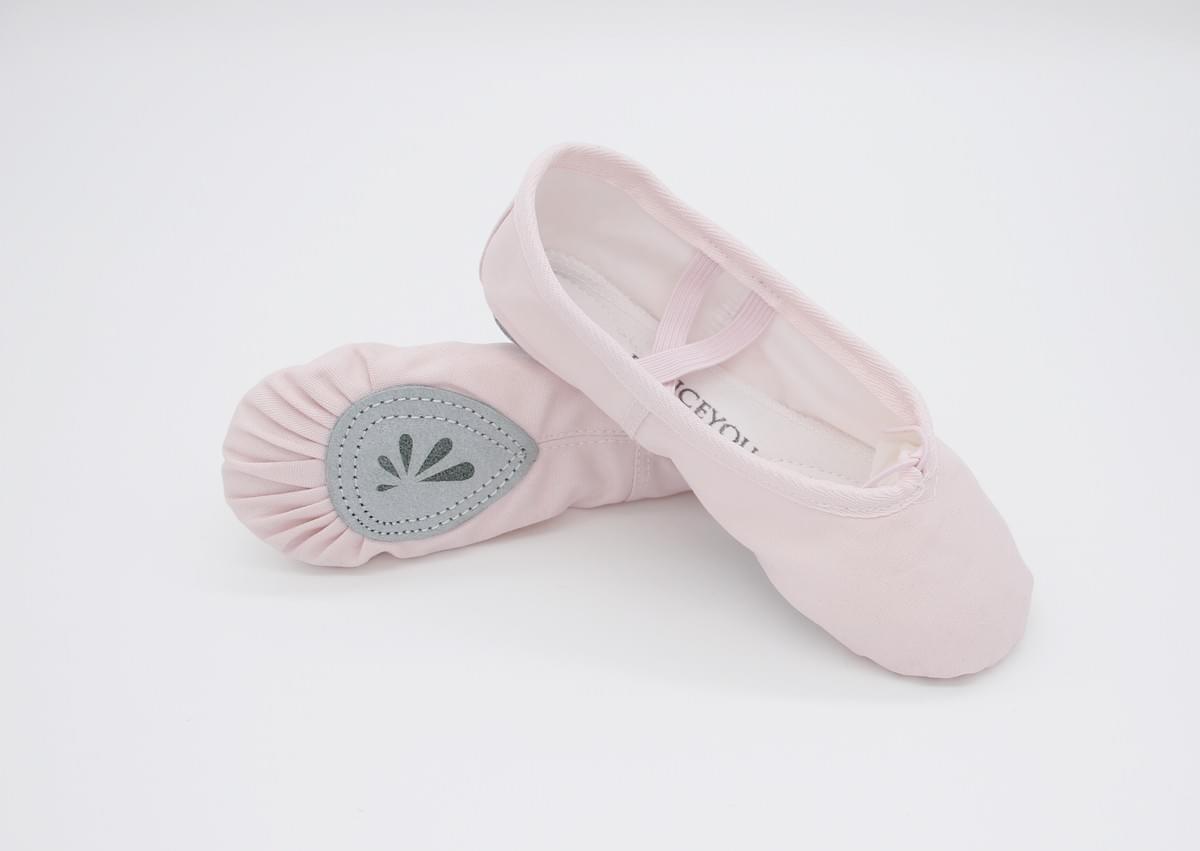 11043-Pale Pink - Canvas Ballet Shoes