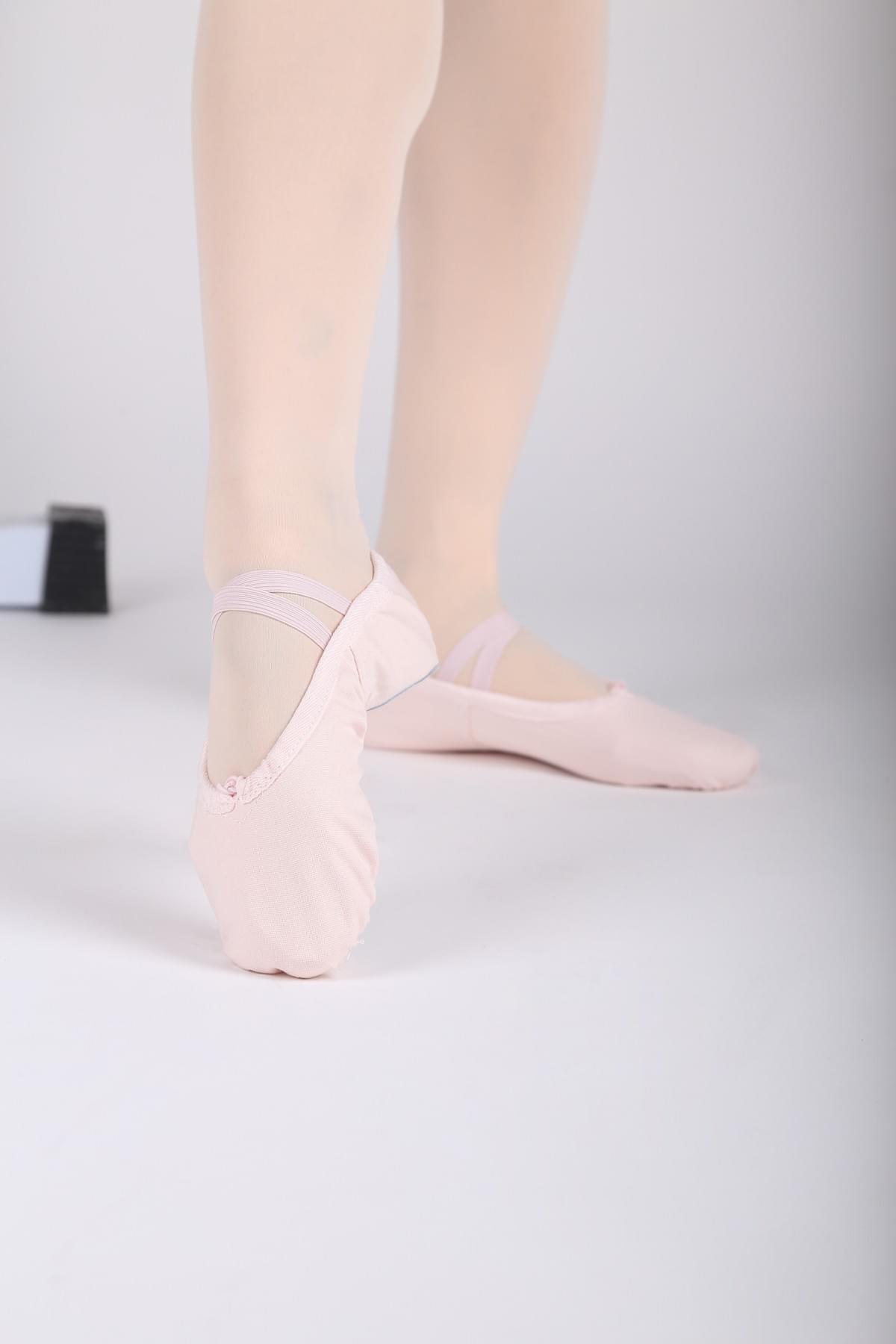11043-Pale Pink - Canvas Ballet Shoes