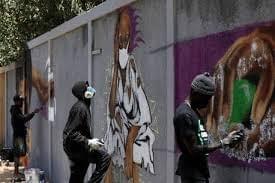 Senegalese graffiti artists in Dakar Senegalese graffiti artists in Dakar