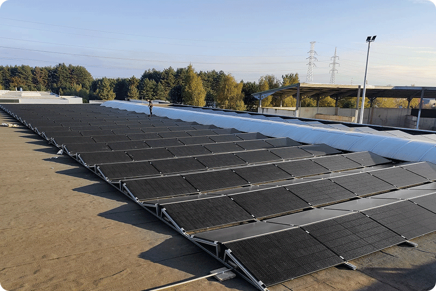 Maysunsolar Gewerbeprojekt in Deutschland mit Twisun Pro 450W Full Black. Maysunsolar Gewerbeprojekt in Deutschland mit Twisun Pro 450W Full Black.