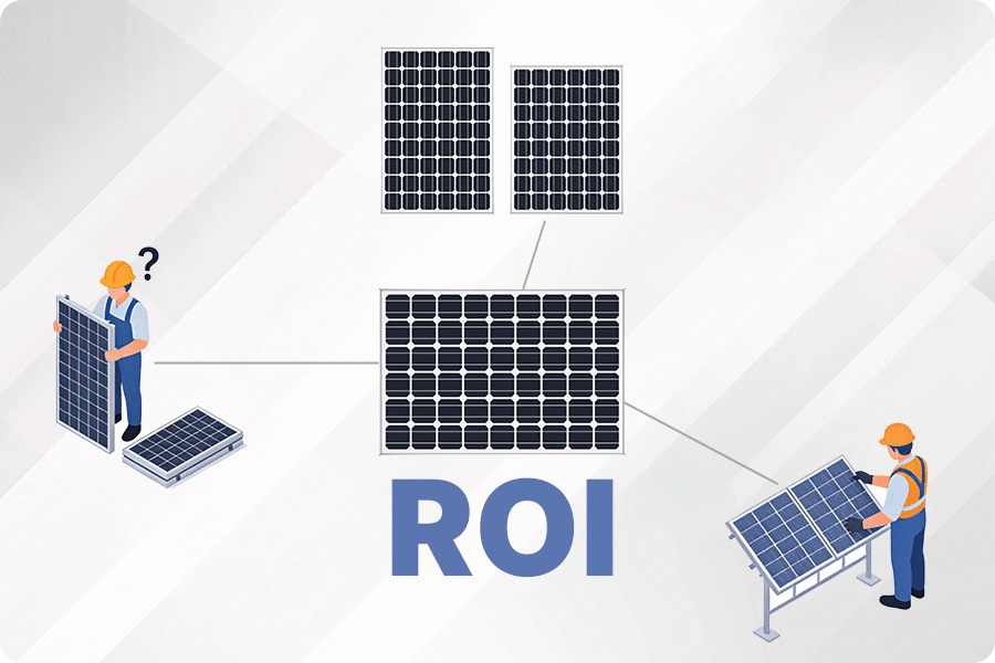 Die ROI-Struktur eines PV-Projekts kann durch die Modulgröße beeinflusst werden. Die ROI-Struktur eines PV-Projekts kann durch die Modulgröße beeinflusst werden.