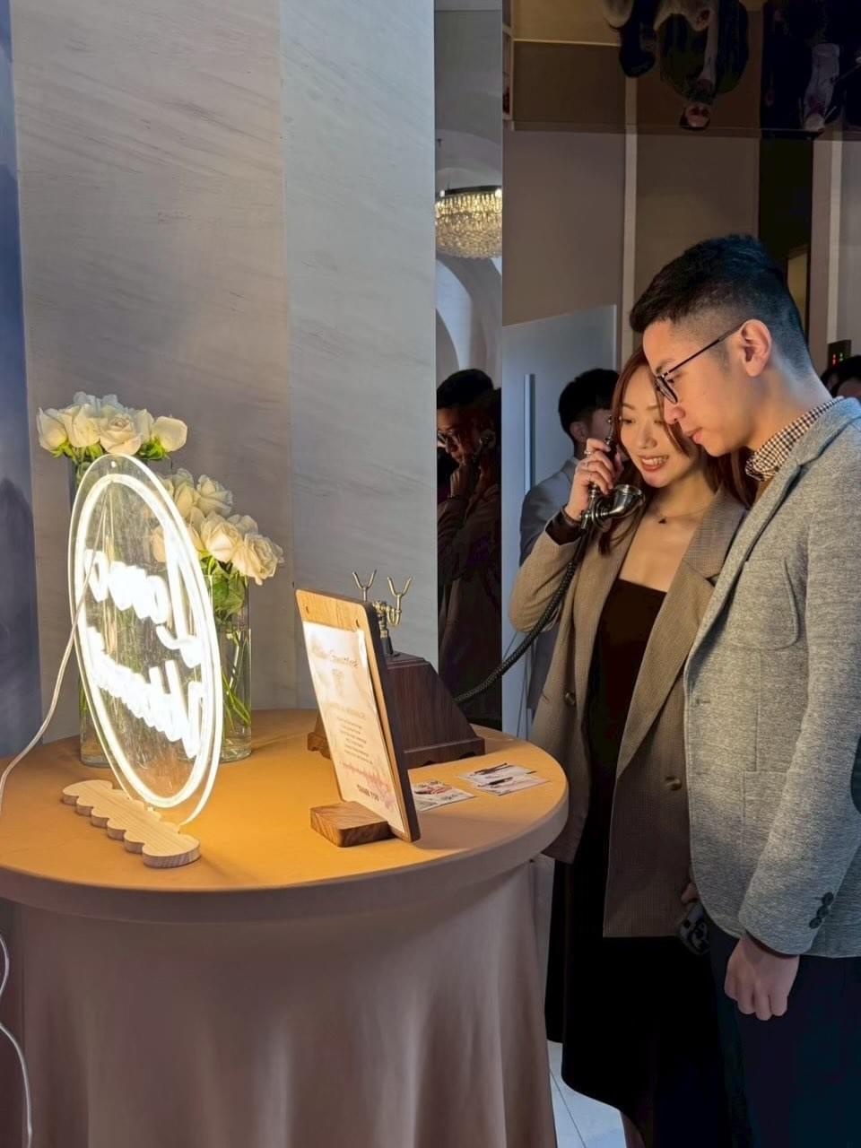 台北萬豪 Garden Villa 賓客用復古電話錄祝福