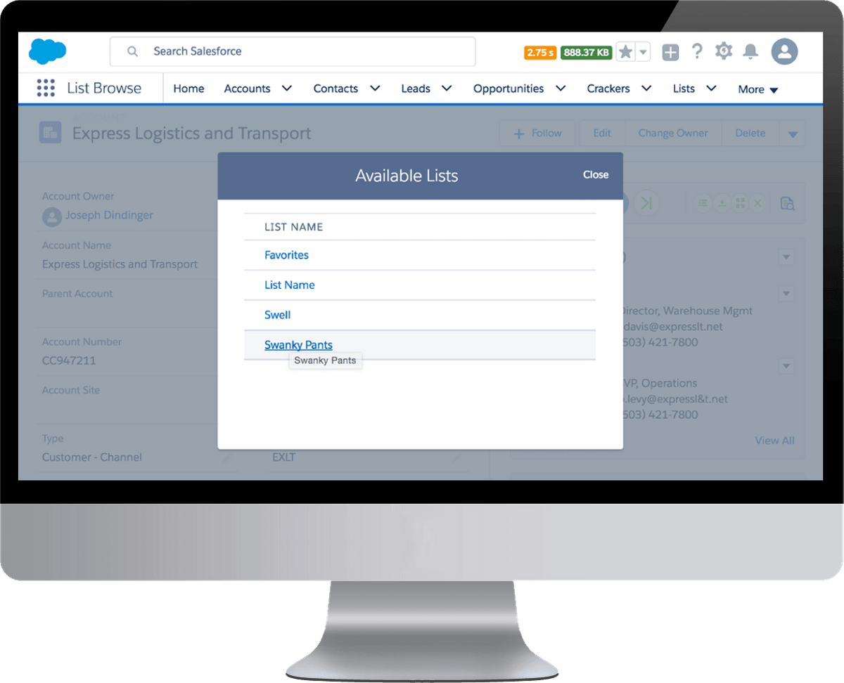 List Browse for Salesforce List Browse for Salesforce