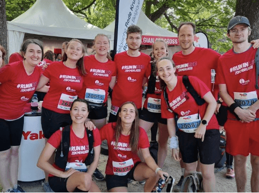 Intys consultants participating in a charity running event Intys consultants participating in a charity running event