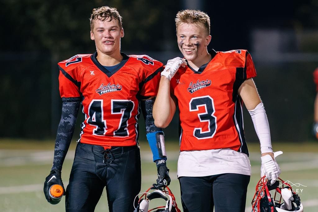 A couple of victorious Lakers A couple of victorious Lakers