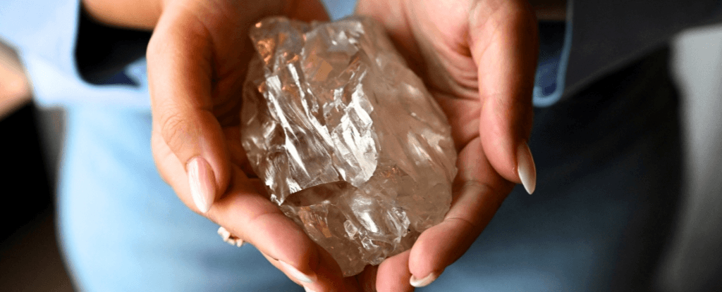 Motswedi, a 2,488-carat rough diamond. Motswedi, a 2,488-carat rough diamond.