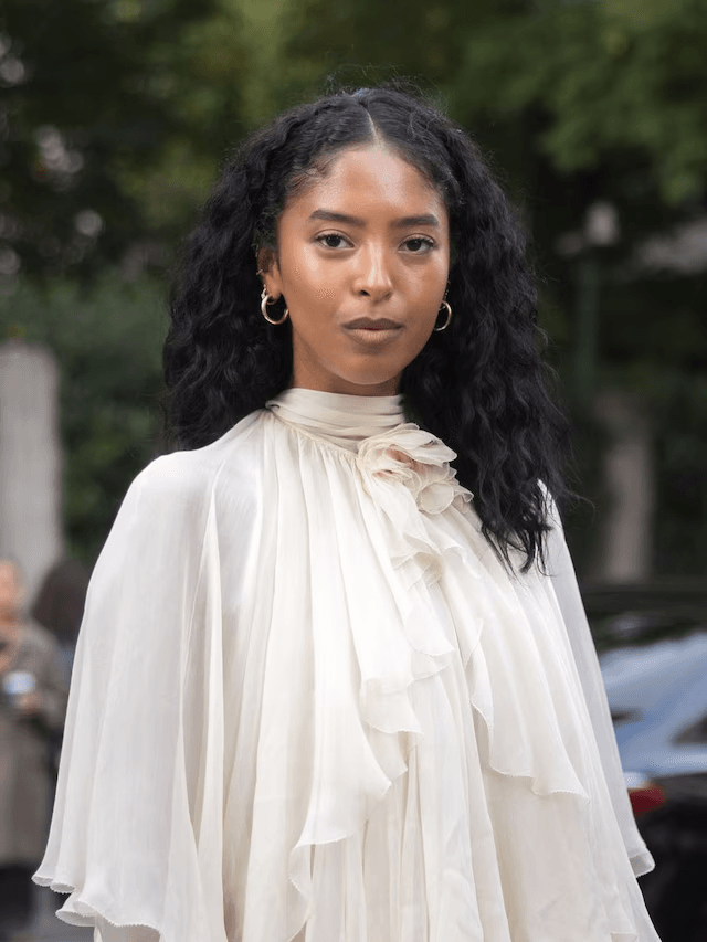 Natalia turned heads in a romantic, boho-inspired white sheer gown by Alberta Ferretti. Natalia turned heads in a romantic, boho-inspired white sheer gown by Alberta Ferretti.