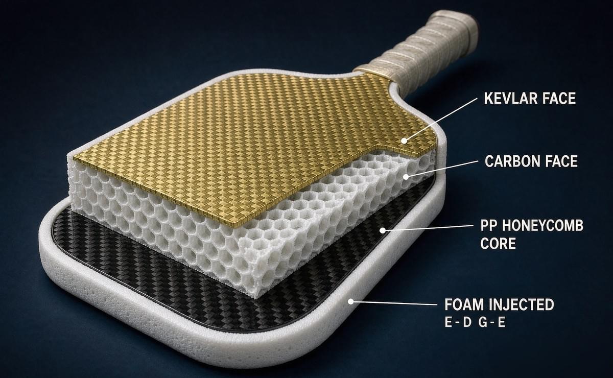 KEVLAR FACE / PP HONEYCOMB CORE / CARBON FACE / FOAM INJECTED EDGE KEVLAR FACE / PP HONEYCOMB CORE / CARBON FACE / FOAM INJECTED EDGE