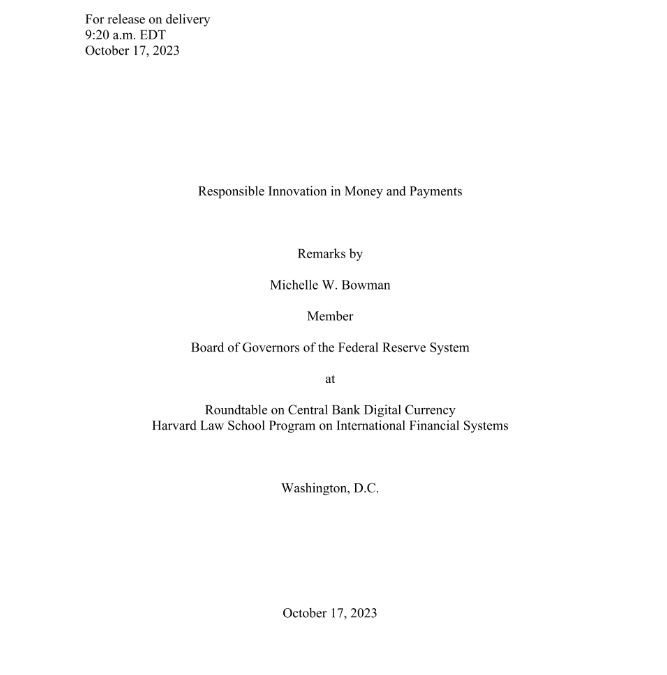 Responsible Innovation in Money and Payments (BIS speech) Responsible Innovation in Money and Payments (BIS speech)