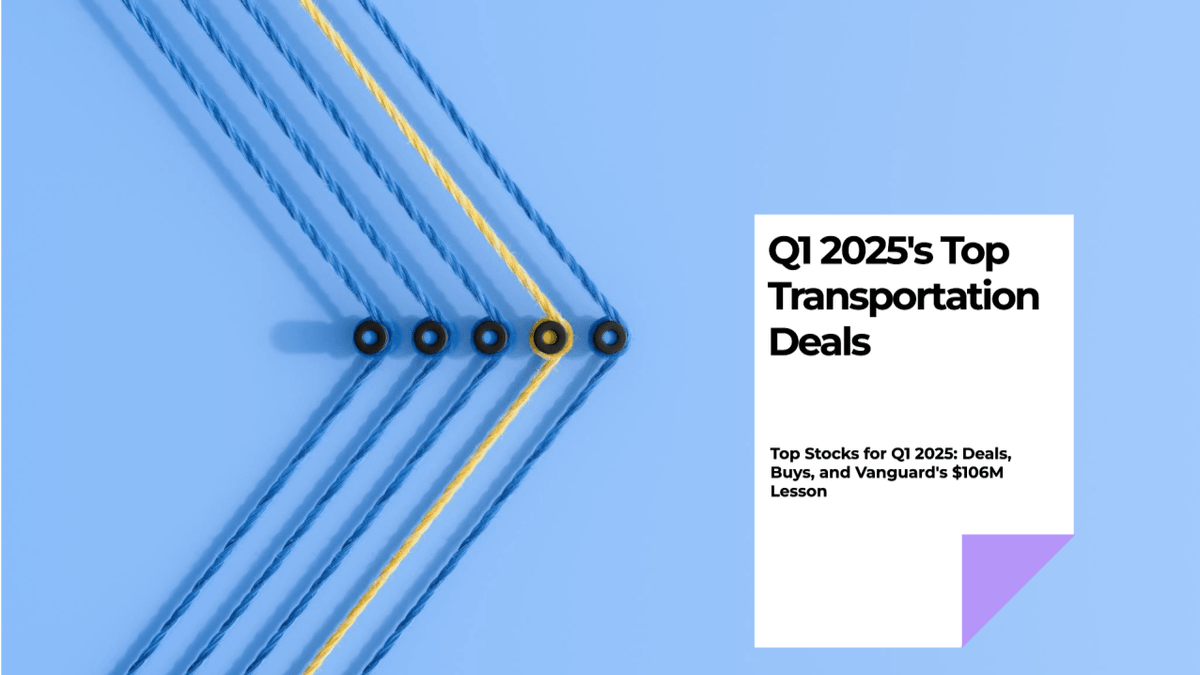 Momentum Picks For Q1 2025: Top Transportation Deals, Wall Street's 5 Best Buys, And A $106M Tax Lesson From Vanguard Momentum Picks For Q1 2025: Top Transportation Deals, Wall Street's 5 Best Buys, And A $106M Tax Lesson From Vanguard