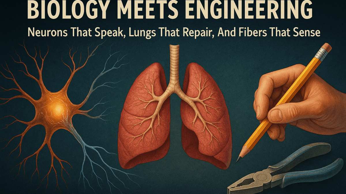 Biology Meets Engineering: Neurons That Speak, Lungs That Repair, And Fibers That Sense Biology Meets Engineering: Neurons That Speak, Lungs That Repair, And Fibers That Sense