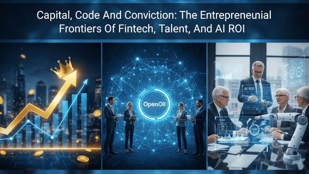 Capital, Code, And Conviction: The Entrepreneurial Frontiers Of Fintech, Talent, And AI ROI Capital, Code, And Conviction: The Entrepreneurial Frontiers Of Fintech, Talent, And AI ROI