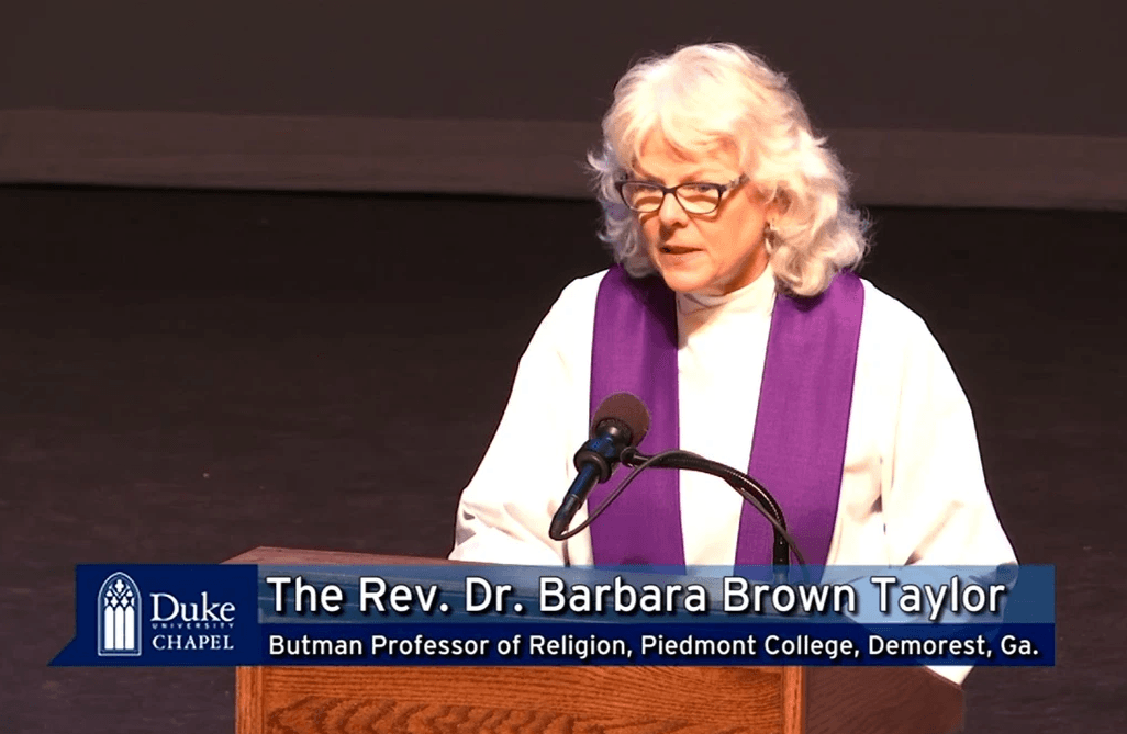 美國宣講學者泰萊(Barbara Brown Taylor)是美國聖公會牧師。2014年,《時代》雜誌將她列入其年度《時代百大人物》世界上最有影響力的人物名單。(截圖自YouTube) 美國宣講學者泰萊(Barbara Brown Taylor)是美國聖公會牧師。2014年,《時代》雜誌將她列入其年度《時代百大人物》世界上最有影響力的人物名單。(截圖自YouTube)
