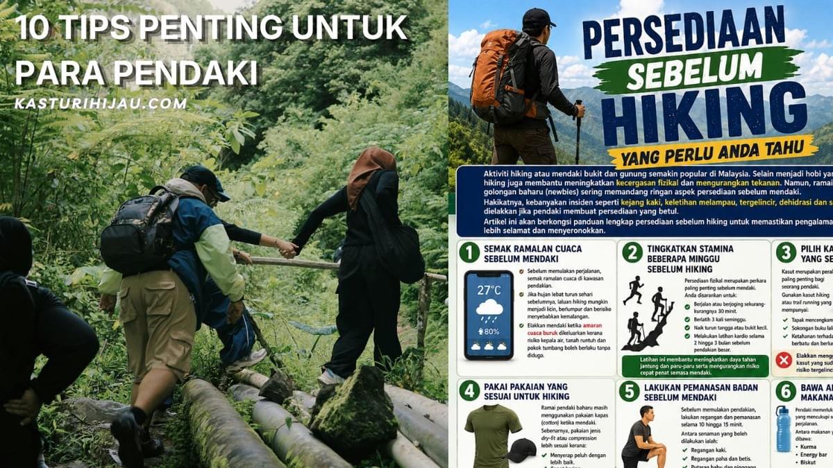 Persediaan Sebelum Hiking: 10 Tips Penting Untuk Para Pendaki Persediaan Sebelum Hiking: 10 Tips Penting Untuk Para Pendaki