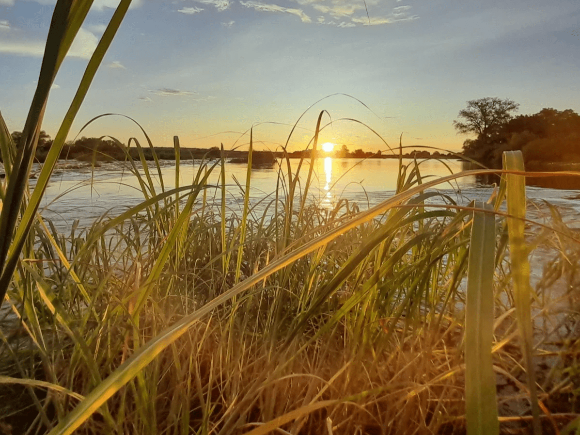 beautiful sunset over the Zambezi river in Livingstone beautiful sunset over the Zambezi river in Livingstone
