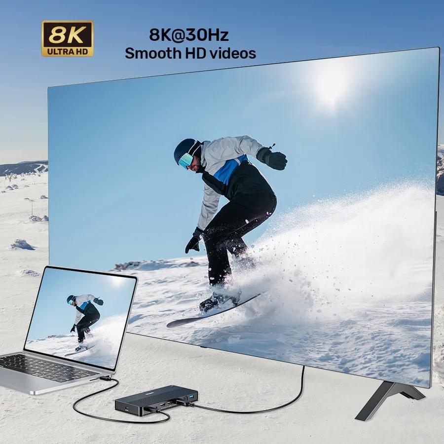 UNITEK USB-C 8K 擴充基座 100W PD