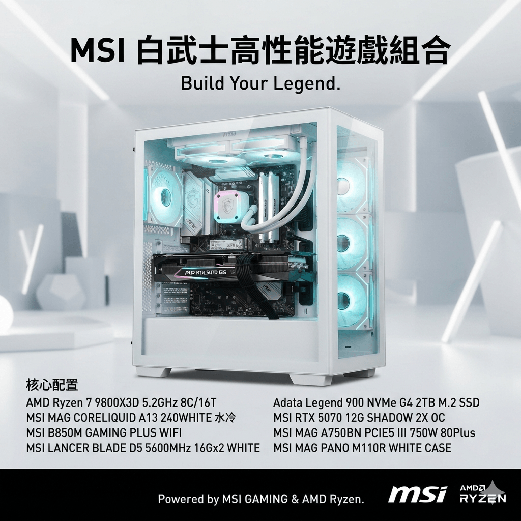 AMD Ryzen 7 9800X3D x 5070 32GB 2TB