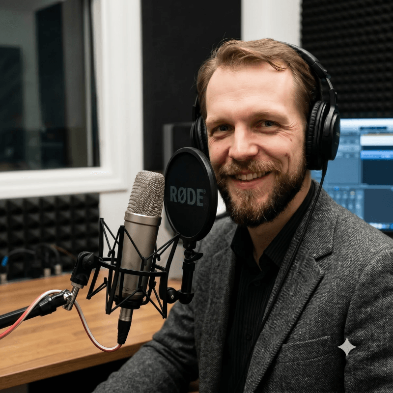 I bring characters to life who struggle with their own truth. Experience the diversity of my narratives. Listen to me on Apple Podcast, Stitcher, Google Podcast, Spotify. The power of the voice I offer my voice for narration, audio fiction, and more. My voice is resonant, powerful, and profound. Many of my characters struggle and wrestle with their own truth and fight their way towards clarity. Others are straight, sober, and also observe the absurd with persistent composure. I consciously make the journey of a text beforehand and then open the corresponding doors in my voice - whether they lead to the basement or even further down, is entirely up to it. I bring characters to life who struggle with their own truth. Experience the diversity of my narratives. Listen to me on Apple Podcast, Stitcher, Google Podcast, Spotify. The power of the voice I offer my voice for narration, audio fiction, and more. My voice is resonant, powerful, and profound. Many of my characters struggle and wrestle with their own truth and fight their way towards clarity. Others are straight, sober, and also observe the absurd with persistent composure. I consciously make the journey of a text beforehand and then open the corresponding doors in my voice - whether they lead to the basement or even further down, is entirely up to it.