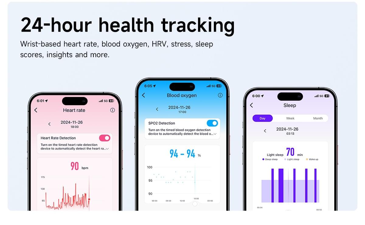 Screen‑Free IP68 Health Fitness Tracker