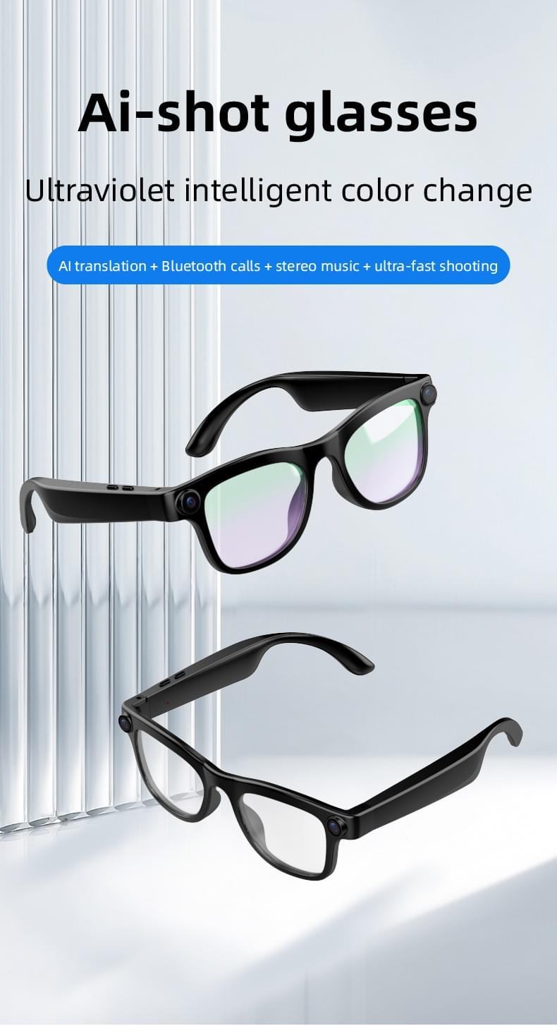 IG-03 AI Smart Glasses Lightweight 8MP HD Camera & Bone Conduction Audio