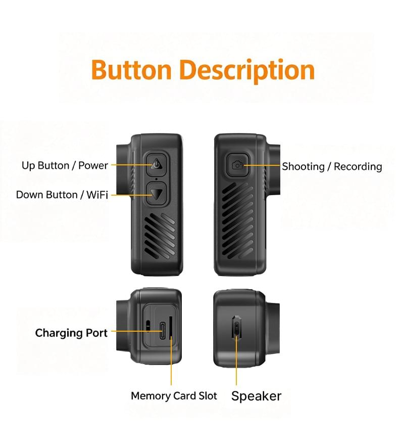 CAM‑27 magnetic Dual‑Screen 5K Thumb Action Camera