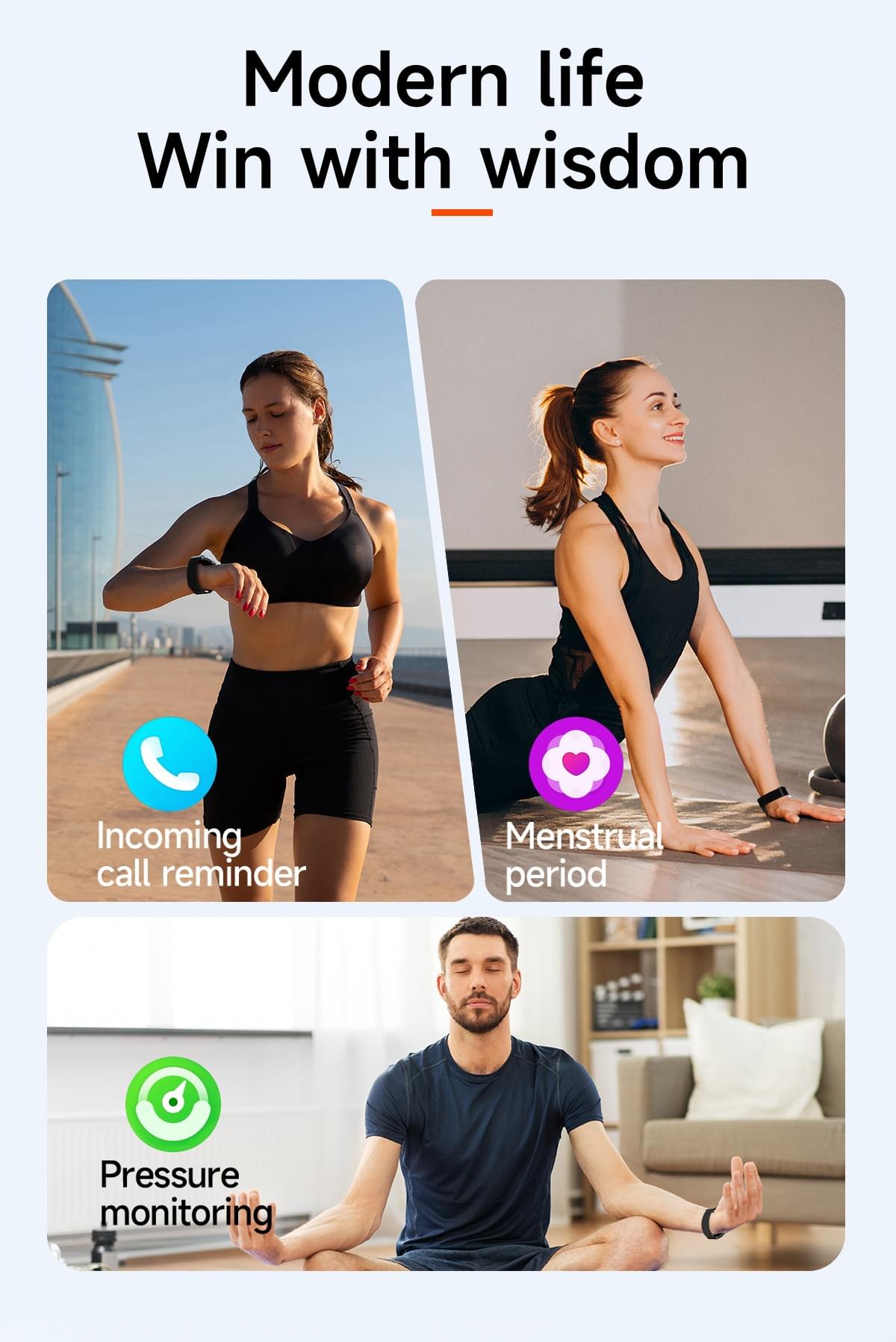 Screen‑Free IP68 Health Fitness Tracker