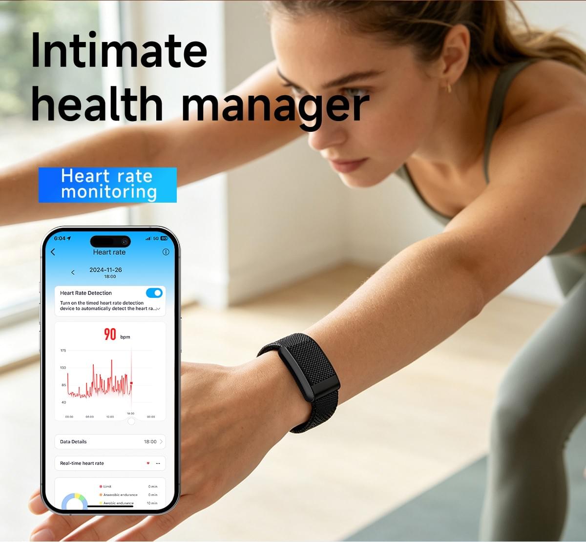 Screen‑Free IP68 Health Fitness Tracker
