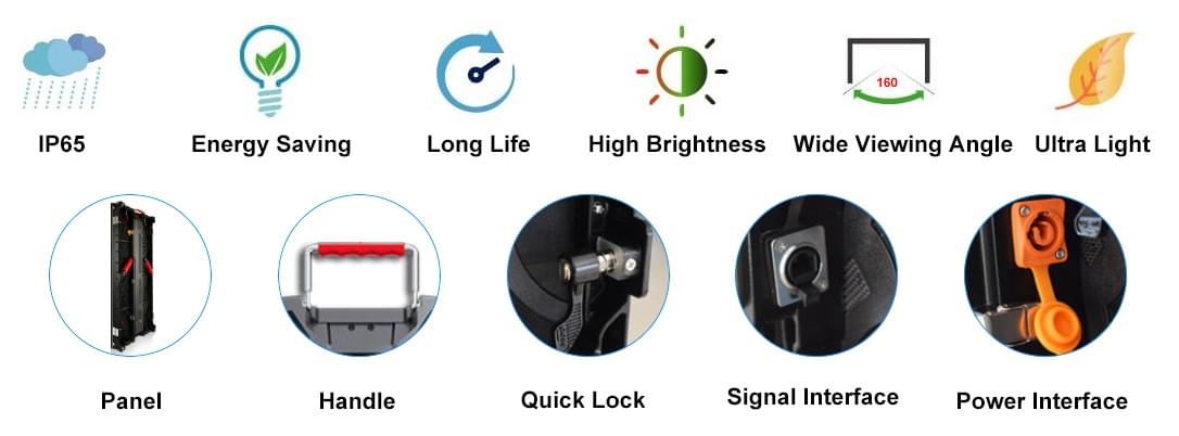 Rental LED Display Panel 500x1000 mm Features Rental LED Display Panel 500x1000 mm Features