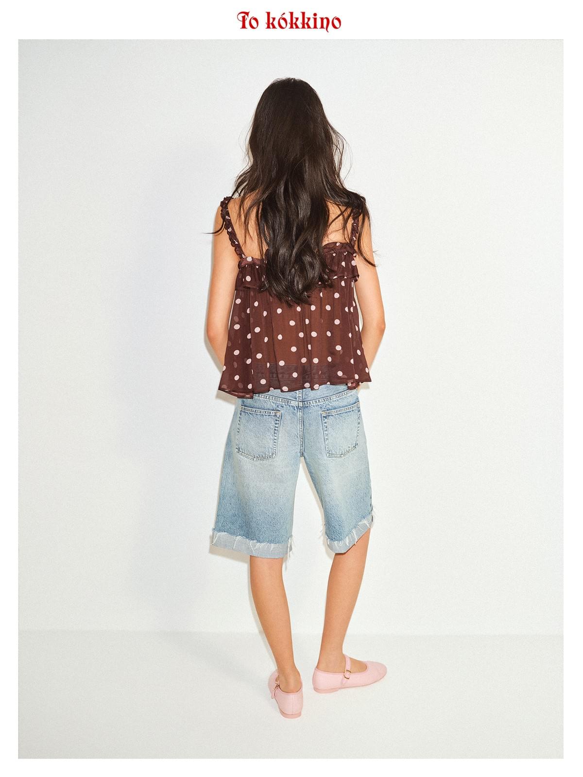 tokokkino「Leisurely Stroll」033 Folded Five-Panel Denim Pants