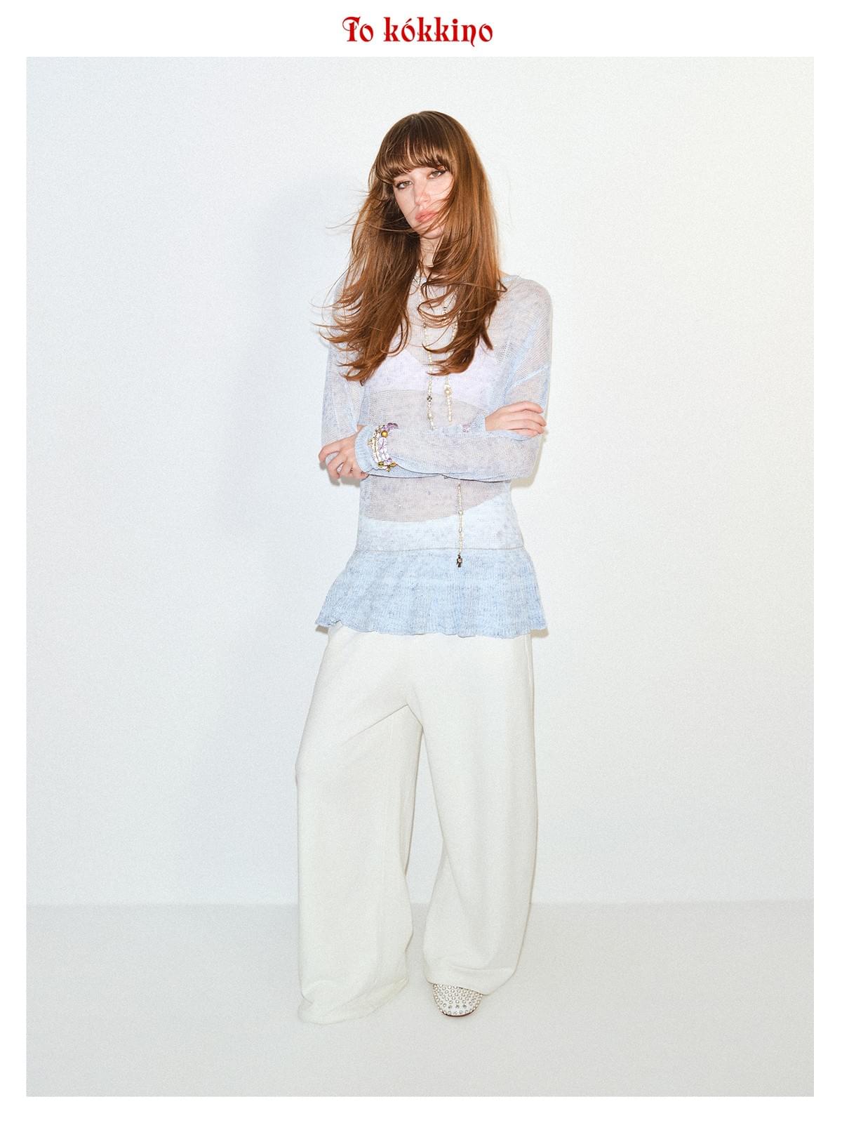 tokokkino 'Blue Tide' Linen Cover-Up