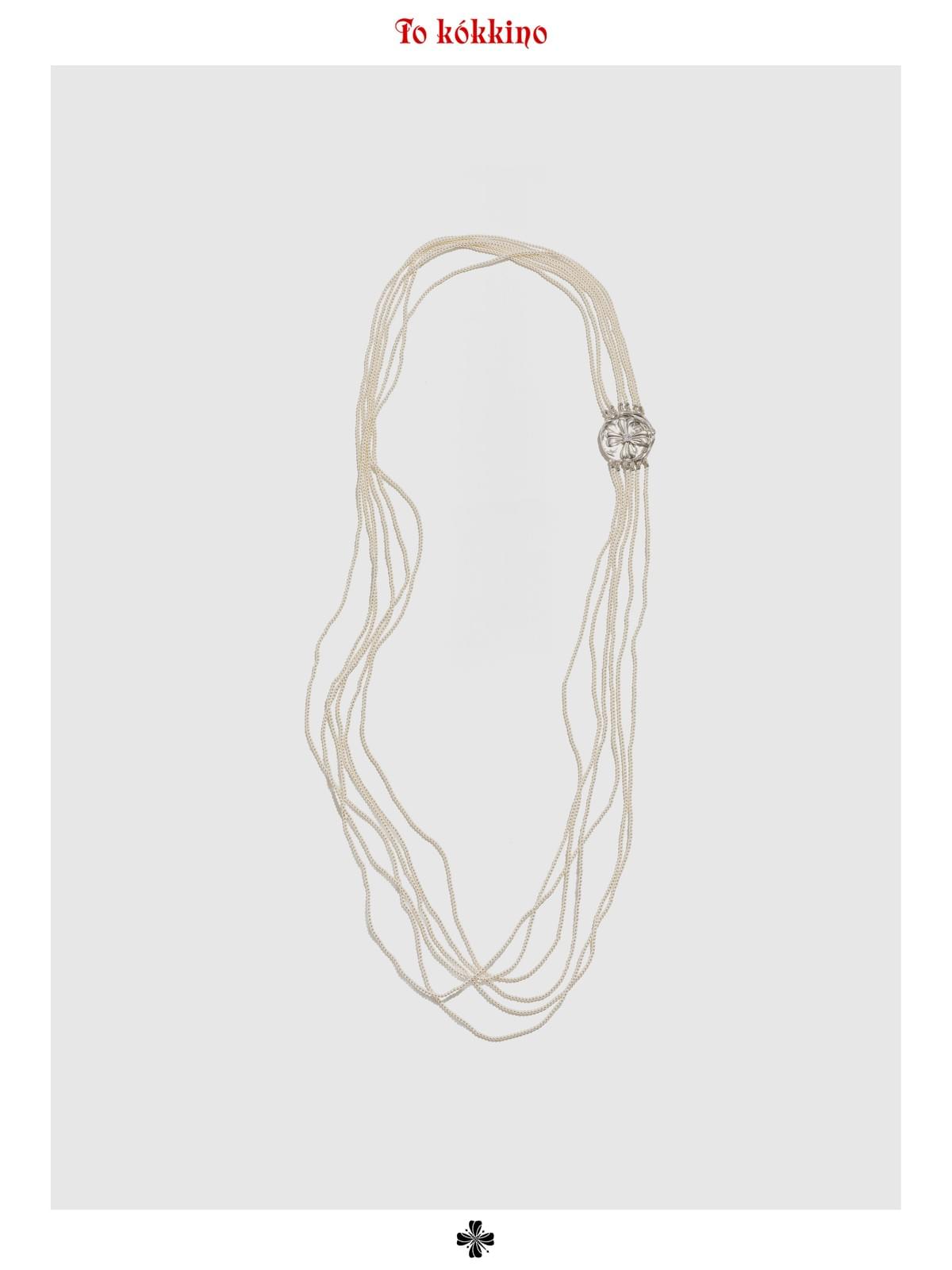 tokokkino 'Lost Island' Medal Pearl Multilayer Long Necklace