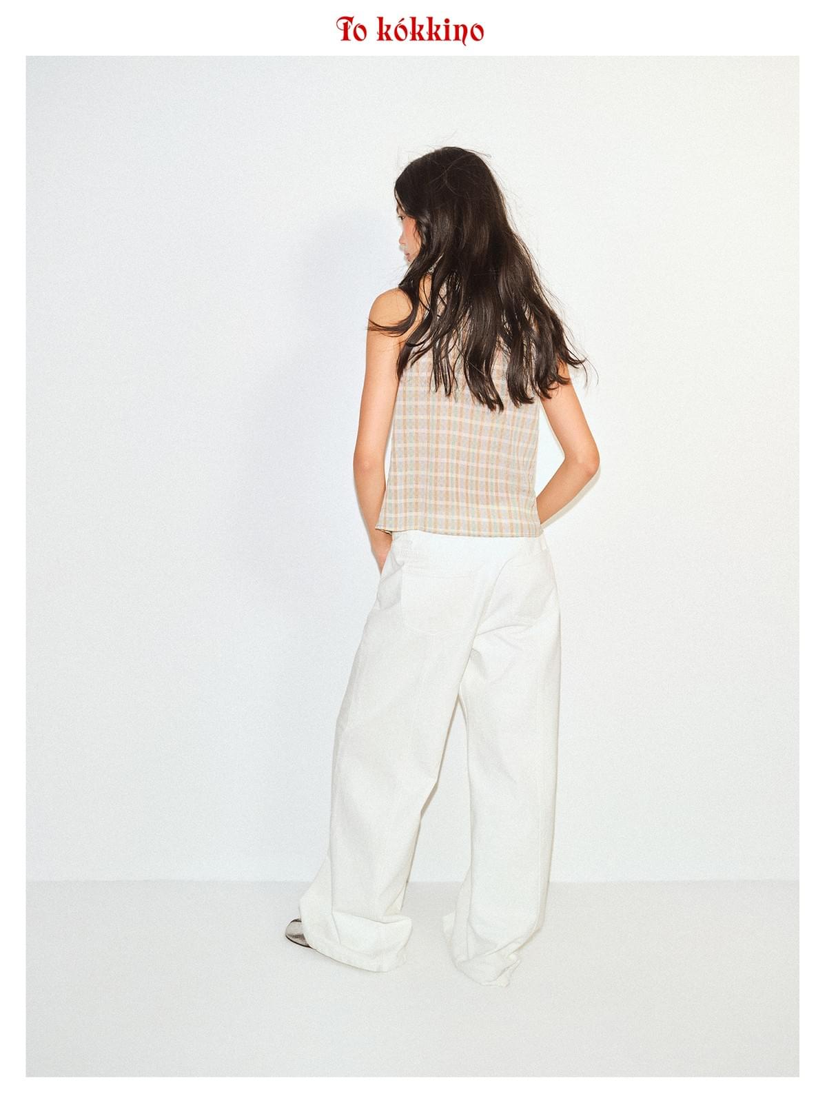 tokokkino「Zero Gravity」Cotton Mid Rise 027 Wide Leg Pants