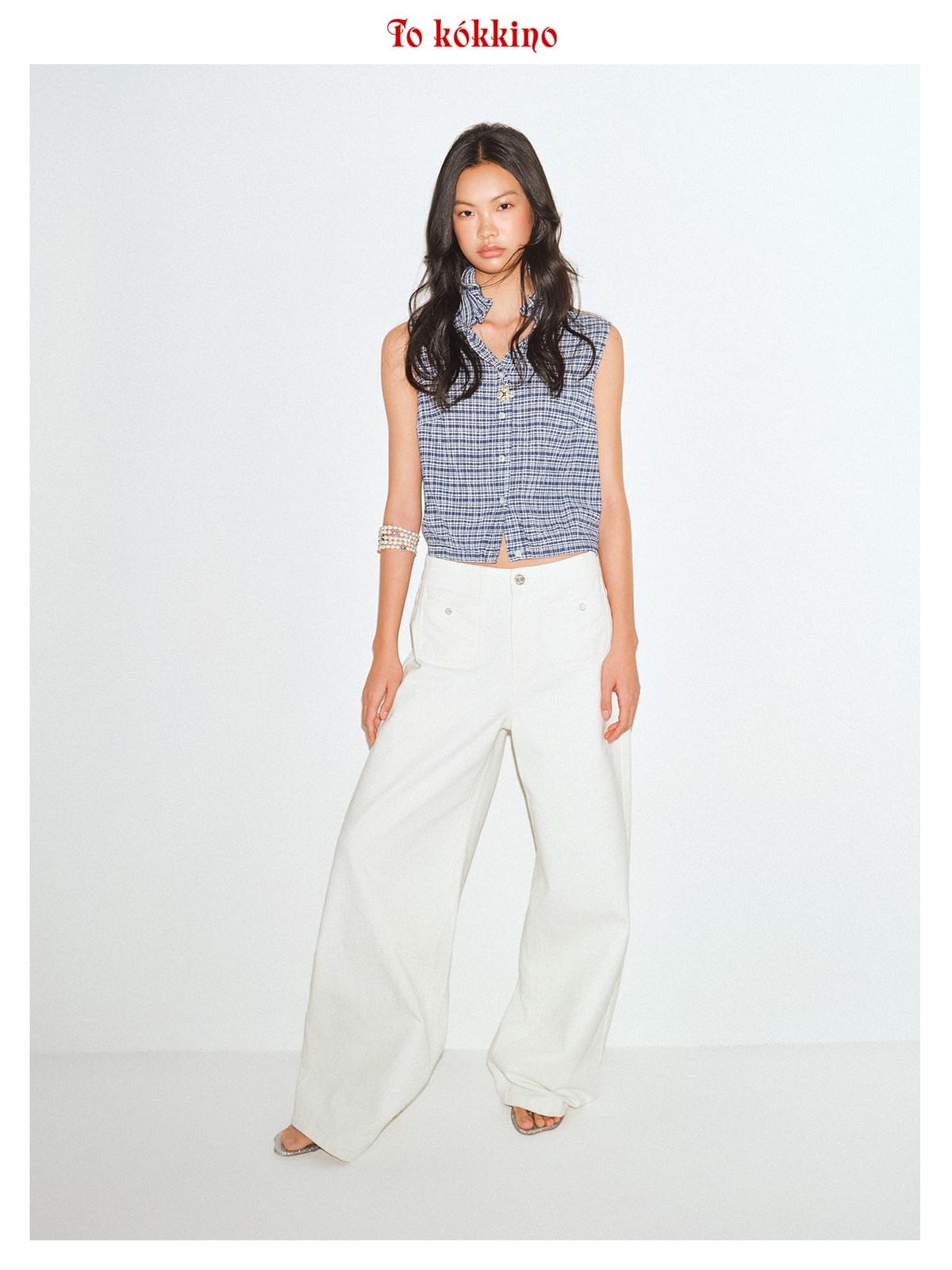 tokokkino「Zero Gravity」Cotton Mid Rise 027 Wide Leg Pants