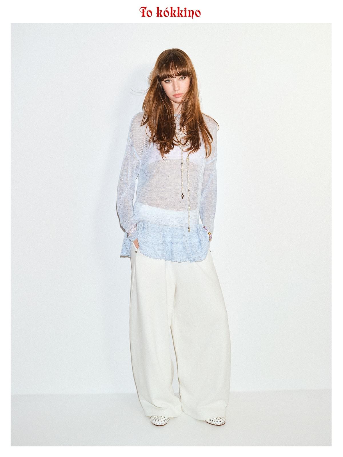 tokokkino 'Blue Tide' Linen Cover-Up